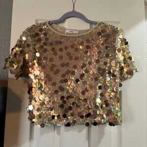 TALULAH Fairy Lights Sequin Top